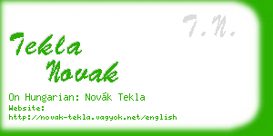 tekla novak business card
